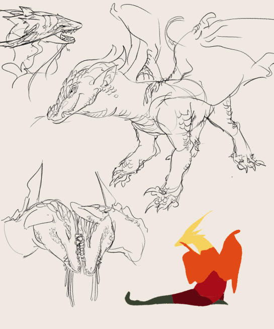 doodles of various random dragons